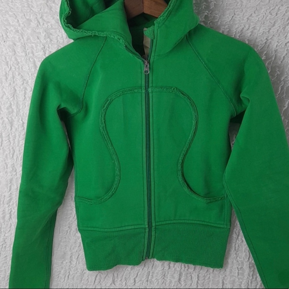 Lululemon Athletica Scuba Women Sweater Jacket Size 4 Green